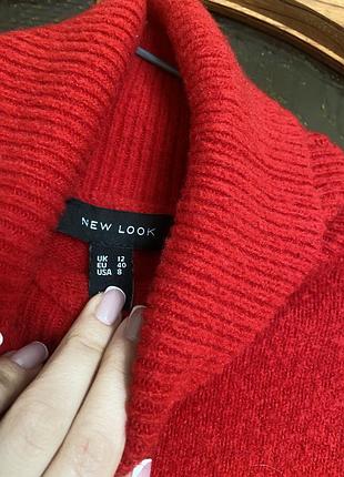 Червоний укорочений светр з горлом❤️ 2