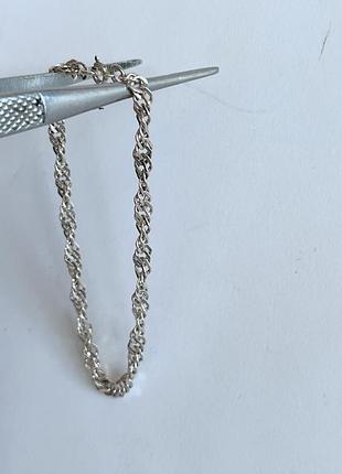 Браслет, серебро, цепочка, спираль, 5,8 гр.
