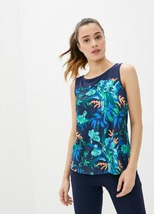 Фірмовий розкішний топ блуза віскоза з принтом листя dorothy perkins 10р-р англія бренд оригінал