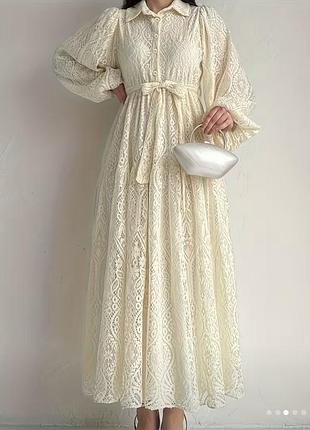 Плаття сукня міді/максі мереживна