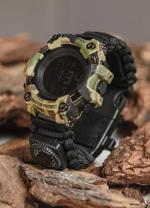 Тактичний спортивний годинник з компасом та підсвіткою, ударостійкий, модель bt3739
