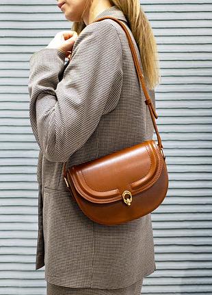 Сумочка-сідло під ретро з еко шкіри 593442 рудий