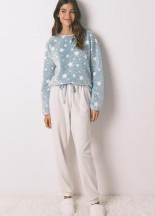 Пижама флисовая теплая шикарный теплый домашний костюм women secret