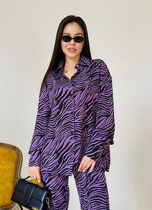 💜💜💜брендова подовжена сорочка принт зебра 💯 % віскоза. батал