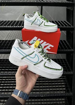 Кросівки nike air force world wide (white / blue)