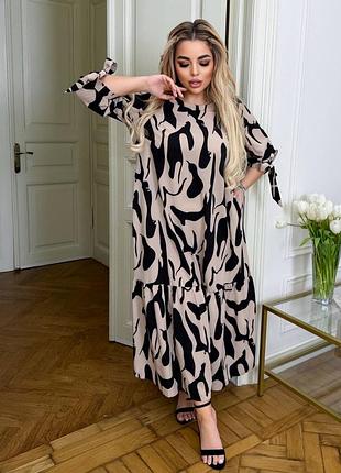 Елегантна сукня з софту 54-76 розміри