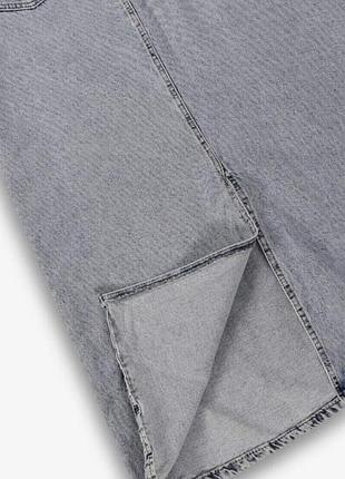 Джинсова спідниця довга 3