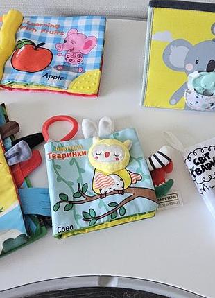 М’які розвиваючі книжки шуршалки для малюків від 70 грн