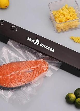 Вакуумный упаковщик для пищевых продуктов seabreeze sb-0501 домашний автоматический вакууматор + 10 пакетов в комплекте