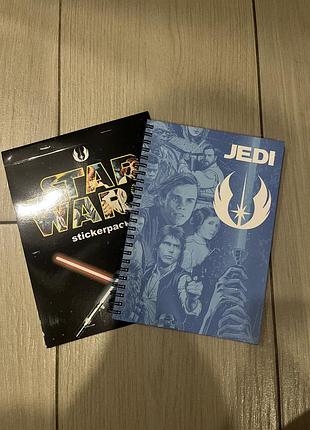 Блокнот star wars + колекційні ламіновані стікери, набір