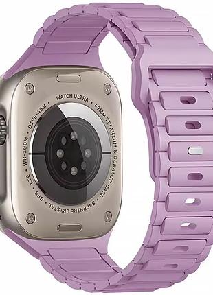 Силиконовый ремешок defense для apple watch 42(ser.1-3)/44/45/46/49mm purple