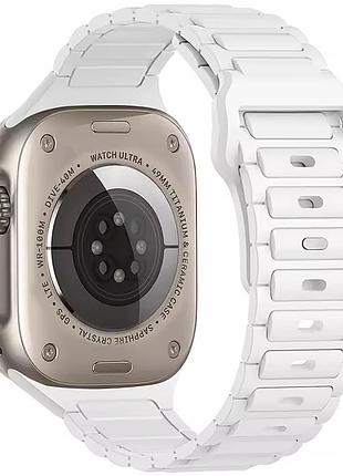 Силиконовый ремешок defense для apple watch 42(ser.1-3)/44/45/46/49mm white