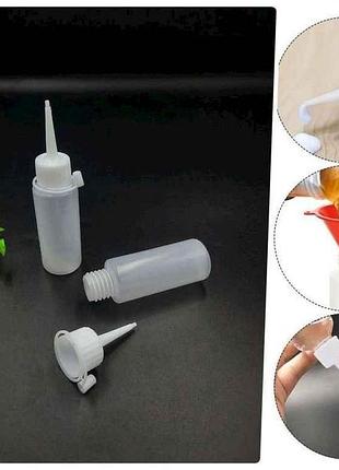 Пляшка з дозатором для клею фарби 9*3см 60ml пластик арт.юа-118 тм китай