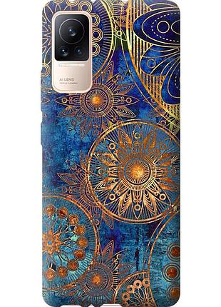 Чехол силиконовый на телефон xiaomi civi золотой узор "678u-2491-58250"