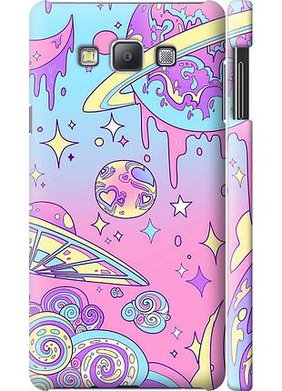 Чохол 3d пластиковий матовий на телефон samsung galaxy a7 a700h рожева галактика "4146m-117-58250"