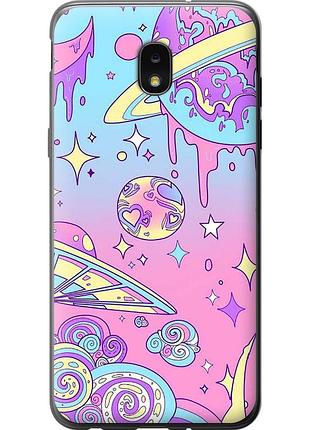 Чехол силиконовый на телефон samsung galaxy j7 2018 розовая галактика "4146u-1502-58250"