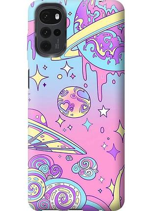 Чехол силиконовый на телефон motorola g22 розовая галактика "4146u-2681-58250"