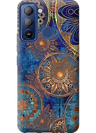 Чехол силиконовый на телефон tecno pop 5 lte bd4 золотой узор "678u-2639-58250"