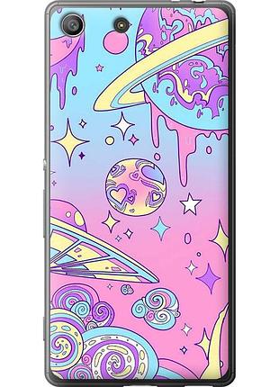 Чохол силіконовий на телефон sony xperia m5 e5633 рожева галактика "4146u-217-58250"