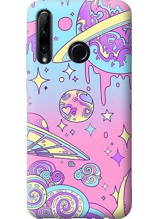 Чехол силиконовый на телефон huawei honor 20 lite розовая галактика "4146u-1832-58250"