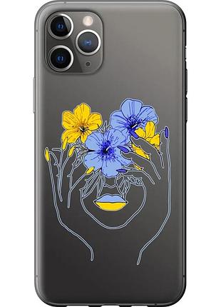 Чехол силиконовый патриотический на телефон iphone 11 pro max девушка v4 "5276u-1723-58250"