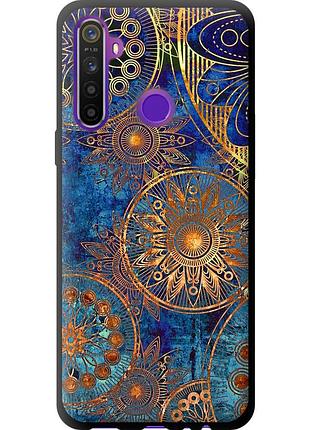 Чехол tpu на телефон realme 6i золотой узор "678b-2059-58250"