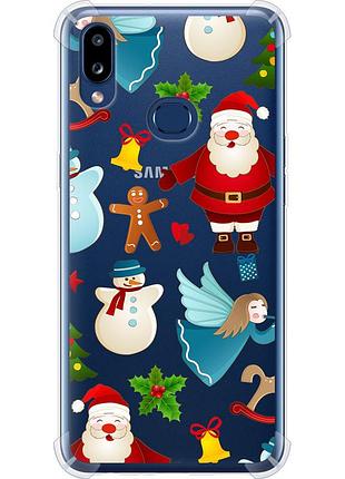 Чохол силіконовий протиударний с посиленими кутами на телефон samsung galaxy a10s a107f новорічний 1 "4614sp-1776-58250"