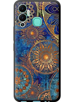Чехол tpu на телефон infinix hot 12 play золотой узор "678b-2759-58250"