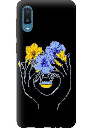 Чохол tpu патріотичний на телефон samsung galaxy a02 a022g дівчина v4 "5276b-2260-58250"