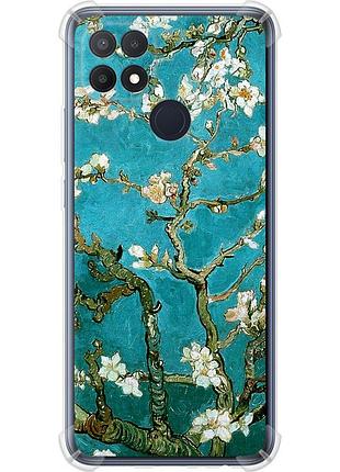 Чехол силикон с усиленными углами на телефон oppo a15 винсент ван гог. сакура "841sp-2119-58250"