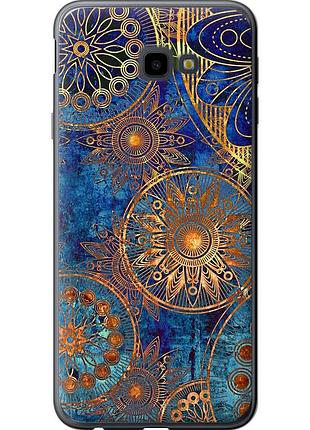 Чехол силиконовый на телефон samsung galaxy j4 plus 2018 золотой узор "678u-1594-58250"