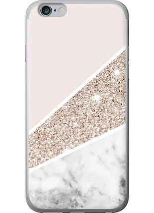 Чехол силиконовый на телефон iphone 6 plus пастельный мрамор "4342u-48-58250"