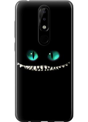 Чехол 2d пластиковый на телефон nokia 5.1 plus чеширский кот "689t-1543-58250"