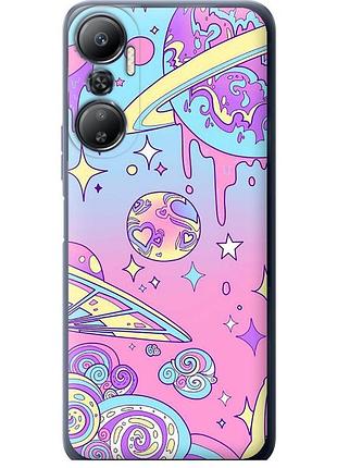 Чохол силіконовий на телефон infinix hot 20 рожева галактика "4146u-2966-58250"