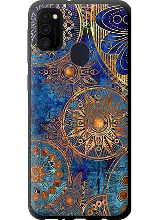 Чехол tpu на телефон samsung galaxy m21 m215f золотой узор "678b-2016-58250"
