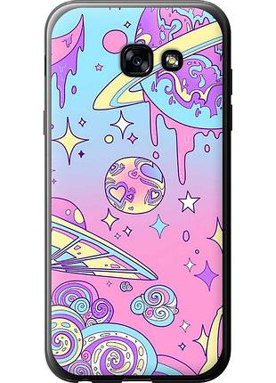 Чохол 2d пластиковий на телефон samsung galaxy a5 (2017) рожева галактика "4146t-444-58250"