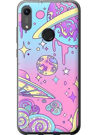 Чехол силиконовый на телефон huawei y6s розовая галактика "4146u-1871-58250"