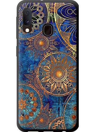 Чехол tpu на телефон samsung galaxy a20e a202f золотой узор "678b-1709-58250"