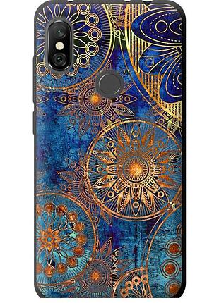 Чехол tpu на телефон xiaomi redmi note 6 pro золотой узор "678b-1551-58250"