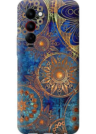 Чехол силиконовый на телефон tecno camon 18 premier золотой узор "678u-2652-58250"