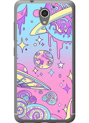 Чехол силиконовый на телефон zte a510 розовая галактика "4146u-432-58250"