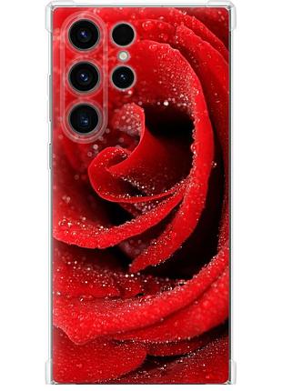 Чехол силикон с усиленными углами на телефон samsung galaxy s24 ultra красная роза "529sp-3389-58250"