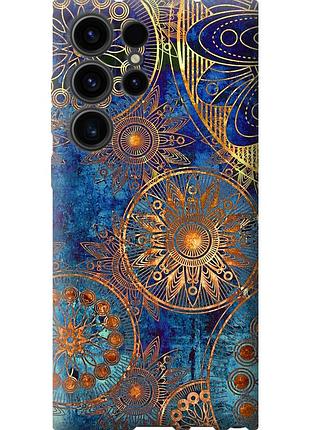 Чехол силиконовый на телефон samsung galaxy s23 ultra золотой узор "678u-2906-58250"