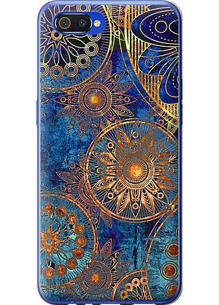 Чохол силіконовий на телефон realme c2 золотий візерунок "678u-1852-58250"