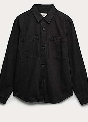 Нова, без магазинної бирки джинсова куртка-сорочка m&amp;s, великий розмір