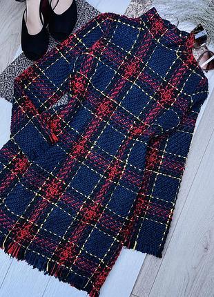 Весняна сукня s тепле плаття коротке плаття твідове коротка сукня твідова з бахромою плаття на весну