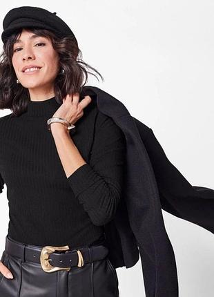 Лонгслив с s 46-48 esmara рубчик черный водолазка