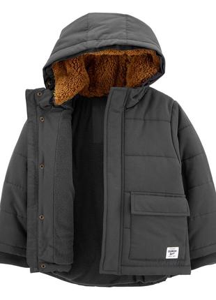 Зимова куртка курточка парку картерс ошкош з хутром на флісі carters oshkosh2 фото