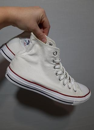 Converse all star белые высокие кеды размер бирки 41,5 -26.5 см
