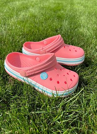 Детские кроксы сабо crocs crocs crocs crocband kids mellow white crocs для девочек